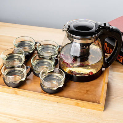 泡茶壶五件套功夫茶具耐热玻璃水具套装漂逸养生壶花茶壶5件套63