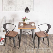 Nội thất bàn ghế gỗ cà phê rắn Mỹ bàn ghế ban công nhà ngoài trời kết hợp bàn ghế ngoài trời - Bộ đồ nội thất