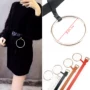 Pin khóa thắt lưng nữ đai mỏng đơn giản Cổng gió PU da Retro vòng cô gái túi thủy triều Hàn Quốc vòng tròn treo - Thắt lưng đai định hình bụng
