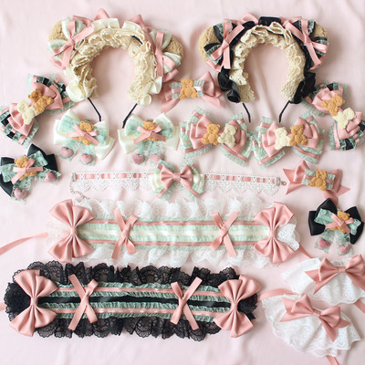 taobao agent Genuine design toy, cute headband, necklace, Lolita style, with little bears