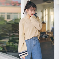 Свитер, демисезонная утепленный лонгслив, трикотажный мегафон, 2021 года