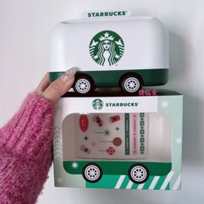 Starbucks 星巴克纸巾盒节日会员星礼包实用抽纸盒手机笔架咖啡车创意礼盒