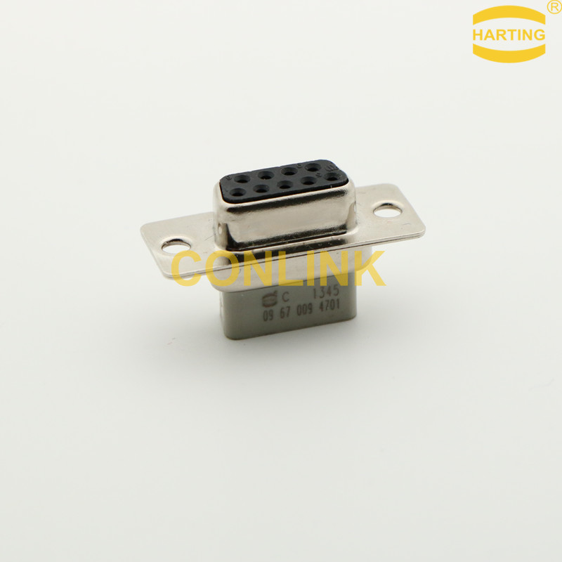 09670094701 Đầu nối DSUB đường sắt nữ HARTING nguyên bản của Đức được ép lạnh