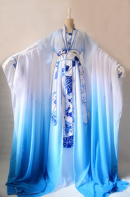 taobao agent Blue and white girl costume COS clothing Qinghemojun brush ginger, sinking fish, Song Ning, light water, white light Ye Xihe