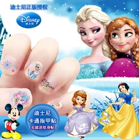 Дисней, детские наклейки на ногти для принцессы, милые увлекательные наклейки для ногтей, экологичная детская мультяшная наклейка
