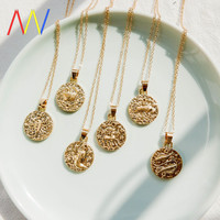 12 Constellation Jewelry Gold Capricorn Zodiac Necklace women