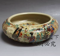 Джингджэнь керамика Ming и Цин Династий Классическая Эмаль Lucky Washing Temple Tools Большая пепельница