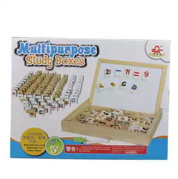 Bảng vẽ từ tính hai mặt, hộp học tập giáo dục sớm, domino, câu đố của trẻ em, đồ chơi khối xây dựng giáo dục - Khối xây dựng