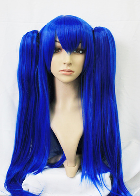 taobao agent FAIRY TAIL Wendy Fairy's Fairy Tail Wendi COSPLAY hair Dark blue 1 meter double ponytail