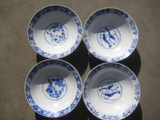 Чашка 老搪瓷 老搪瓷碗 老搪瓷菜碗四个 文革左右