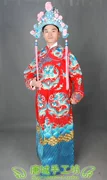 Bắc Kinh Opera Opera Trang phục Long Set Quần áo Trang phục Wu Sheng Wu Jun Xue Pinggui Gou Jin Thêu Red Dragon Arrow Jacket - Trang phục dân tộc