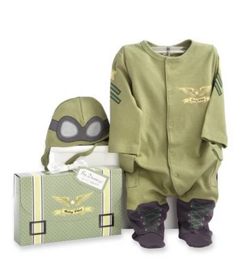Hoa Kỳ Mua hàng chính hãng cho bé Aspen Sơ sinh Pilot Crawler Hộp quà tặng / quà tặng cho bé - Bộ quà tặng em bé