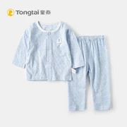 Tongtai mùa hè bé bộ đồ lót nam giới và phụ nữ bé 3-18 tháng bông áo quần hai mảnh phù hợp với