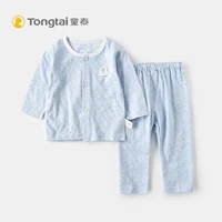 Tongtai mùa hè bé bộ đồ lót nam giới và phụ nữ bé 3-18 tháng bông áo quần hai mảnh phù hợp với đồ bé gái