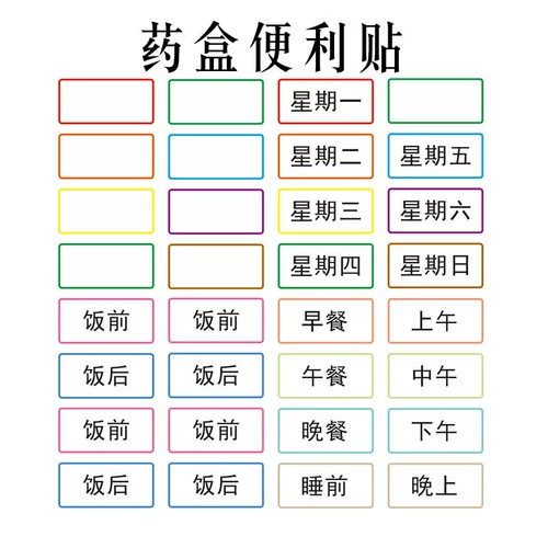 Возьмите напоминание напоминания о лекарствах перед едой, наклейки на ранних этапах, середина недели, высококачественный завтрак