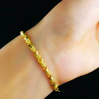 Cát vàng vòng đeo tay nữ bốn lá cỏ ba lá dài phai mờ đồ trang sức Hàn Quốc Việt Nam Sha Jin Mantian vòng đeo tay vòng đeo tay nữ triều vòng gỗ sưa