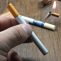 Cá tính nhỏ kim loại siêu mỏng khói thuốc lá hình dạng sáng tạo mở lửa bơm hơi nhẹ hơn bật lửa dupont giá rẻ
