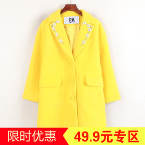 Châu âu loạt quầy của phụ nữ 2017 mùa thu và mùa đông khuyến mãi Hàn Quốc phiên bản của phần dài lỏng của ấm áo len C3870 áo khoác nữ đẹp