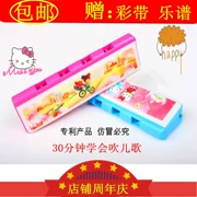 Chính hãng Beibei Le ABS nhựa không độc hại trẻ em kèn Harmonica hoạt hình đồ chơi trẻ em giáo dục sớm câu đố nhạc cụ - Nhạc cụ phương Tây