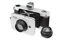 Belair X 6-12Trailblazer black leather kim loại gấp Lomo retro máy ảnh khối lượng vận chuyển fujifilm instax mini liplay