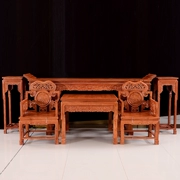 Redwood Zhongtang đồ nội thất Ghế Taishi Gỗ hồng mộc Châu Phi Vỏ hộp sáu bộ đầu ngồi xổm cho bàn Ganoderma lucidum - Bàn / Bàn