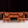 Redwood Zhongtang đồ nội thất Ghế Taishi Gỗ hồng mộc Châu Phi Vỏ hộp sáu bộ đầu ngồi xổm cho bàn Ganoderma lucidum - Bàn / Bàn bàn gỗ xếp