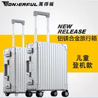 Wandefu vali 1821D nội trú khung nhôm xe đẩy trường hợp xe đẩy hợp kim nhôm vali xiaomi