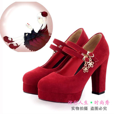 taobao agent Red footwear high heels, cosplay