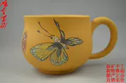 Zisha nồi cốc cát màu tím bộ trà quà tặng Yixing đầy đủ handmade đích thực Chu Qi bùn sơn bị hỏng thành một cốc bướm 1