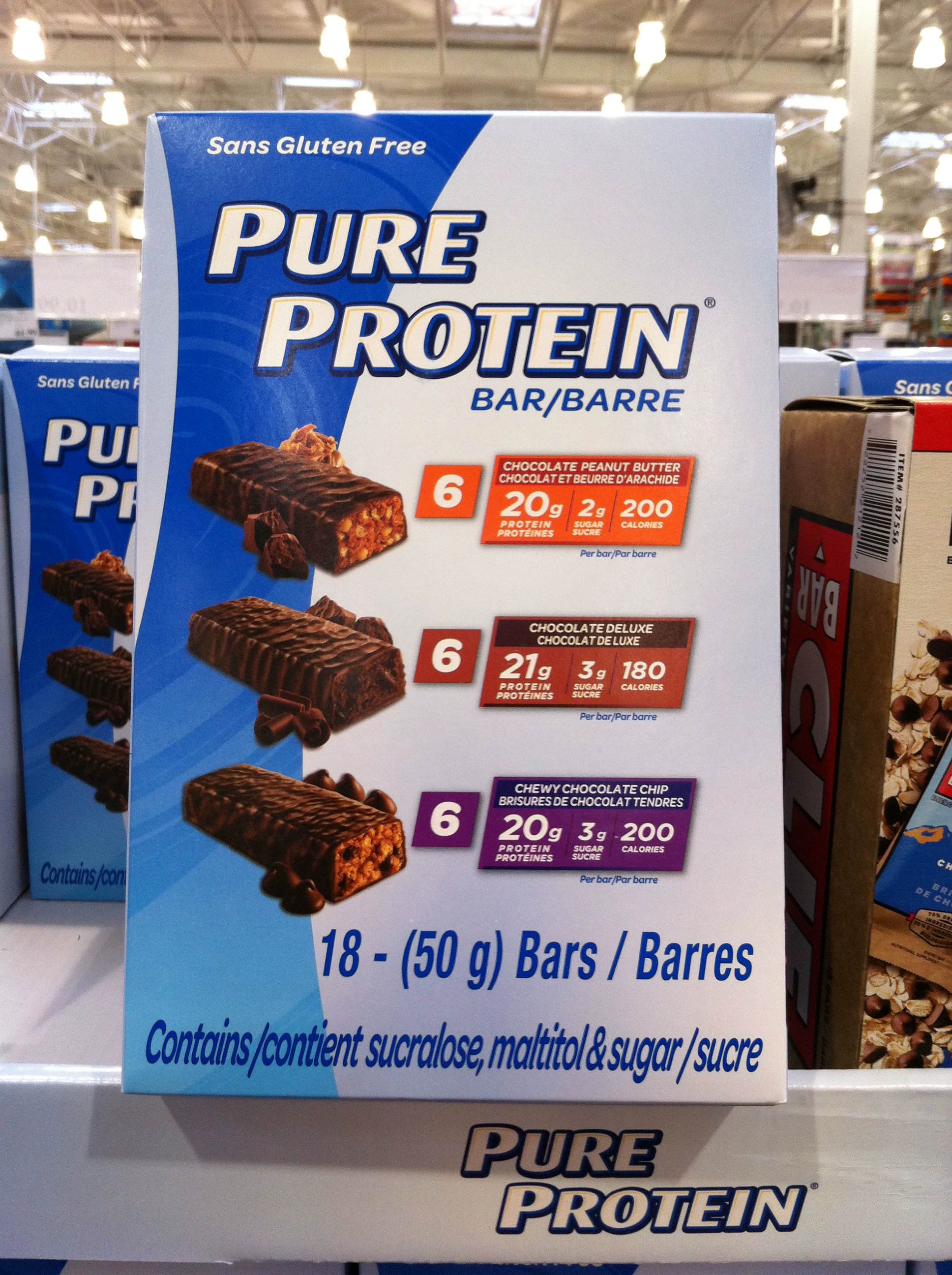 Покупка прямой рассылки из Канады Pure Protein Energy Bar Pure Protein Energy Baseball Sanwei Mixing 18