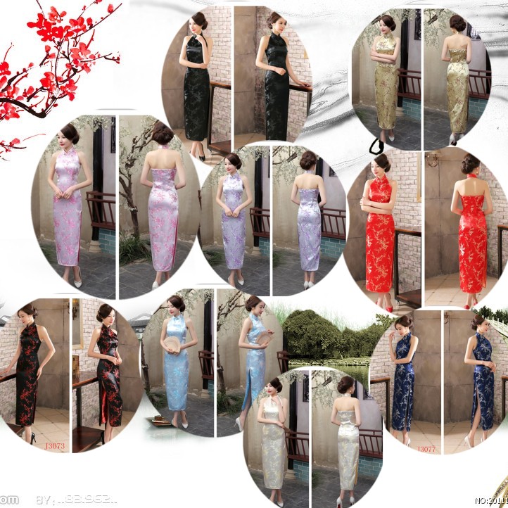 Summer cheongsam, Chinese style, backless