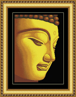 5D new Buddhist temple Buddha avatars brick and stone painting living room auspicious and small hanging drawing printed cross -stitch diamond painting