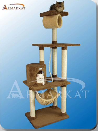 Armarkat Emma Kai Platinum Cat Lacking Shelf/Cat Gnest/Cat Catch/Cat House X7001