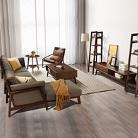 Bắc Âu vải sofa gỗ rắn TV tủ cà phê bàn ​​bên giải trí ghế đơn lưu trữ tủ phòng khách kết hợp đồ nội thất - Bộ đồ nội thất nội thất phòng khách hiện đại