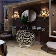 Bắc hươu cao cấp tùy chỉnh đồ nội thất Ý Châu Âu tân cổ điển rắn gỗ chạm khắc hiên vàng Đài Loan hiên bàn IT54 - Bàn / Bàn