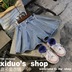 Trẻ em Hàn Quốc quần áo 2018 mùa hè mới của cô gái trang phục ba chiều cắt rộng- chân cát rửa quần short denim nóng quần hoang dã Quần jean