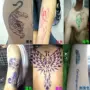 Body Painted Ấn Độ Henna Tattoo Kem Không Thấm Nước Kéo Dài Tattoo Set Cánh Tay Hoa Mô Phỏng Bán vĩnh viễn Nhãn Dán Hình Xăm hình xăm dán không phai