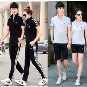 2018 mùa hè mới Li Ning thể thao phù hợp với ngắn tay t-shirt quần những người yêu thích nam giới và phụ nữ chạy mặc giản dị