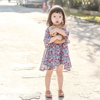 Thương hiệu mới của Cai Dad dành cho trẻ em Váy công chúa mùa xuân và mùa hè Váy công chúa cho trẻ em Váy hoa phiên bản Hàn Quốc 525 - Váy đồ trẻ em