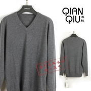 Ánh sáng mùa thu nam mùa đông quầy đích thực mùa đông đoạn tinh khiết 100 cashmere khoan tiêu chuẩn gà tim cổ áo áo len áo thun A5451