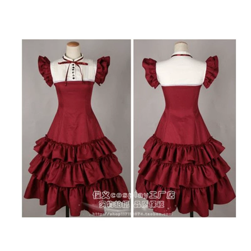 Black Deacon/Red Lady's Banquet Clothes/Red Evening Dress/Cos Clothes Customized