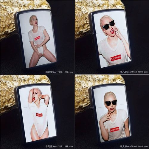 Street Tide Brand Laddddy Gaga Supreme Ligher Liter с нефтяной железной коробкой может настроить логотип