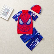 Trẻ em của Đồ Bơi Trai Tide Trẻ Em Dính Liền Hàn Quốc Superman Spider-Man Dễ Thương Kem Chống Nắng Chia Bé Swimwear Set