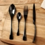 Bộ dao kéo phương Tây Vàng đen dày bằng thép không gỉ Bộ dao kéo ba mảnh Bộ dao và nĩa - Đồ ăn tối đĩa giấy