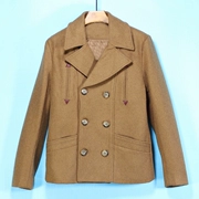 Áo khoác nam Dòng mùa đông Sản phẩm mới Phong cách Anh đôi áo dài tay áo len ngắn