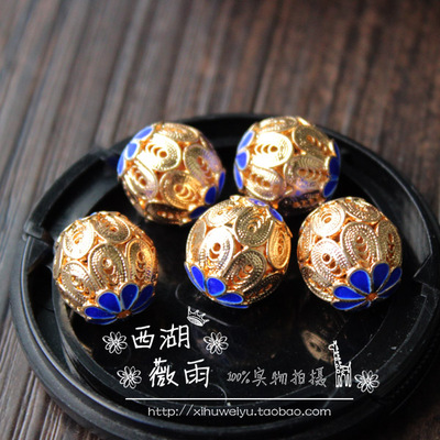 taobao agent Brass round beads, Chinese hairpin, accessory, 14mm