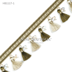 Кружевная кайма slow craftsman出口欧洲高端卡洛儿系列窗帘窗幔抱枕水晶流苏花边