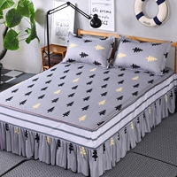 Phiên bản tiếng Hàn của chất liệu cotton đơn chiếc váy ngủ bằng vải cotton trải giường chống trượt Simmons trải giường váy giường đẹp	