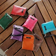 Tại chỗ Hàn Quốc đầy đủ thời trang đơn giản treo cổ nửa mở gói thẻ purse thẻ set gói thẻ kinh doanh tai nghe bag với dây buộc