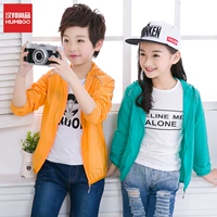 Hanbang humbgo ngoài trời chàng trai và cô gái da quần áo trẻ em quần áo chống nắng khô nhanh thể thao thoáng khí da áo gió áo khoác nam trẻ em